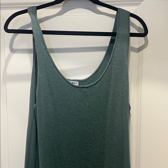 Women’s Sleeveless Tank Dress - Dark Green - Picture 2 of 2